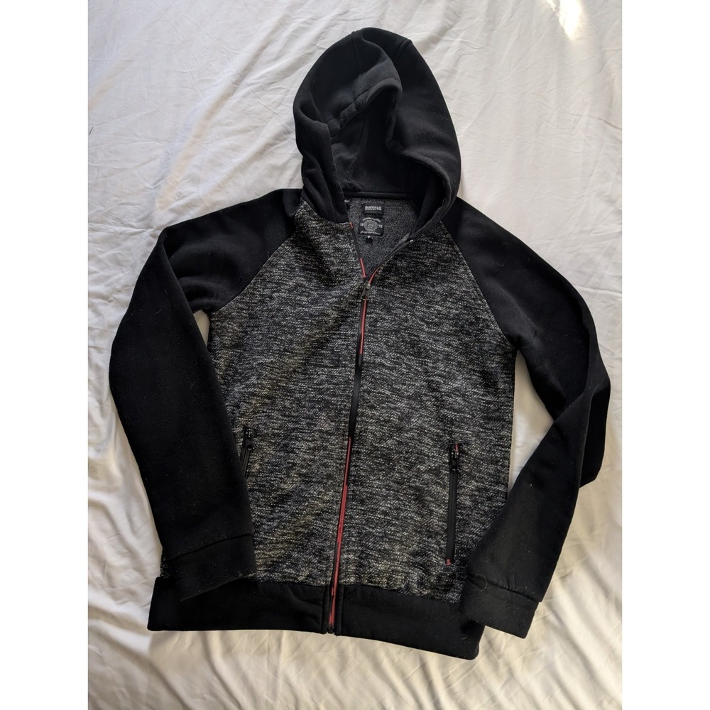 Buffalo David Bitton Women's Small Black and Gray Long Sleeve Full Zip Hoodie